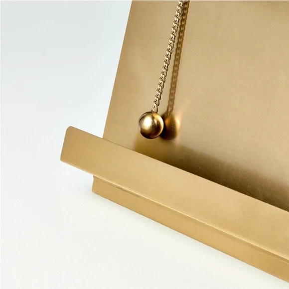 Hearth & Hand Magnolia Brass Cookbook Holder with Weighted Chains - Picture 3 of 4